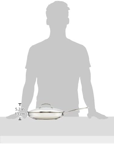 Cuisinart 12 Inch Skillet with Glass Cover, Chef's Classic Collection, 722-30G