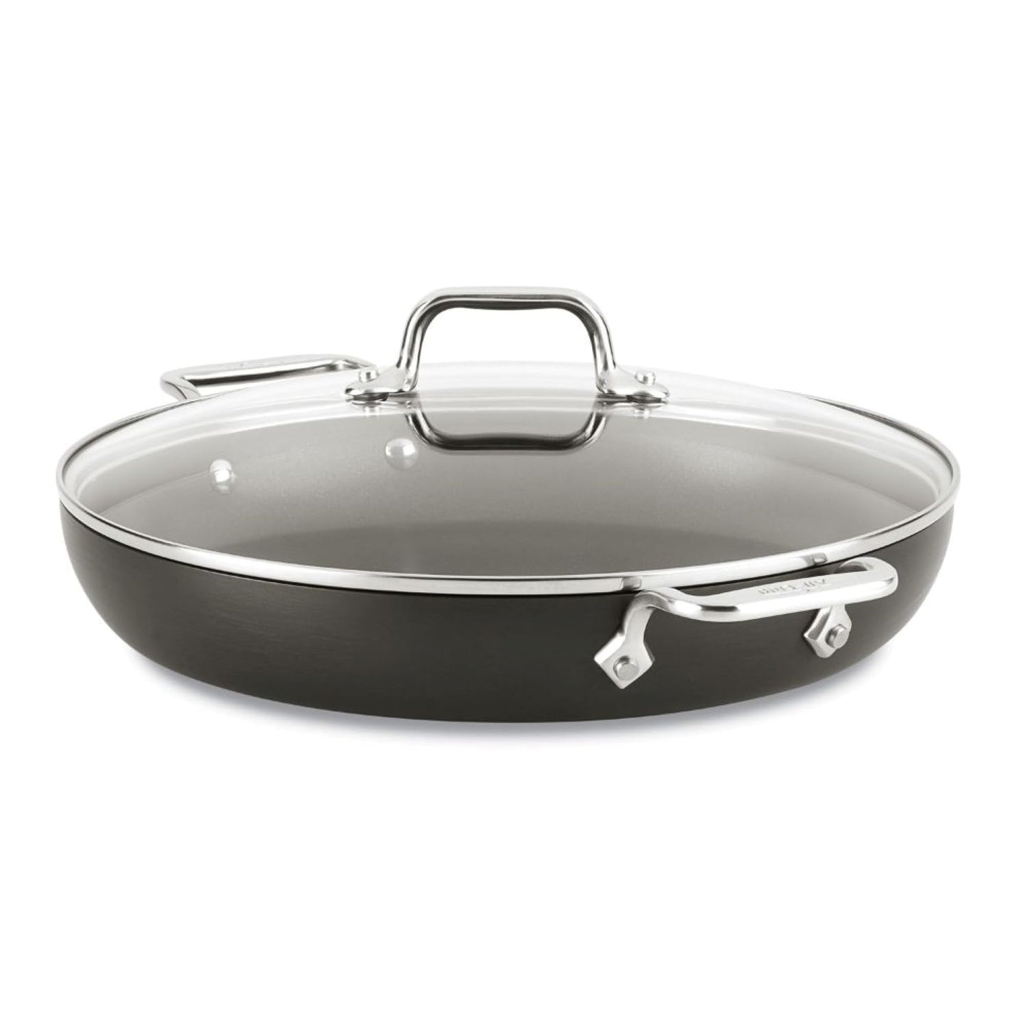 All-Clad HA1 Hard Anodized Nonstick Fry Pan 12 Inch Induction Oven Broiler Safe 500F, Lid Safe 350F Pots and Pans, Cookware Black