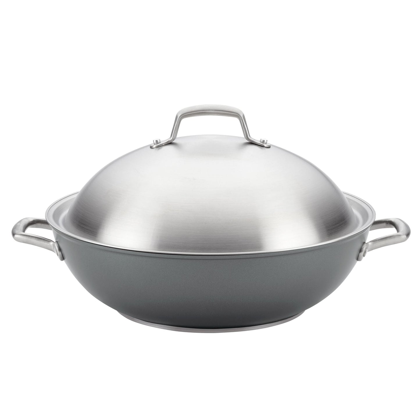 Anolon Accolade Forged Hard Anodized Nonstick Frying Pans/Skillet Set, 10 Inch and 12 Inch - Moonstone Gray