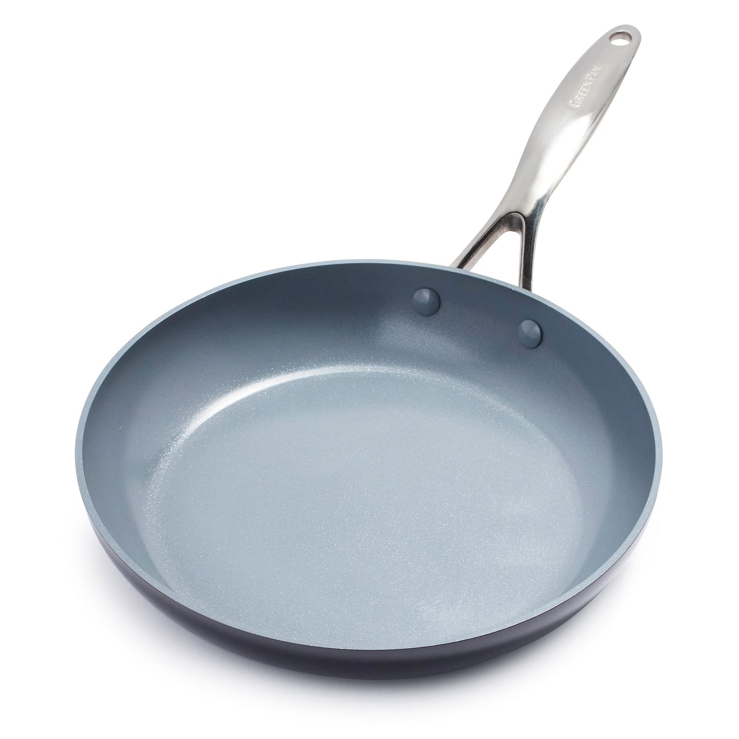 GreenPan Valencia Pro Ceramic Nonstick 12” Frying Pan Skillet, Hard Anodized PFAS-Free Cookware, Induction Ready, Compatible on All Cooktops, Eggs & Omelets, Dishwasher Safe, Oven Safe to 600F, Gray