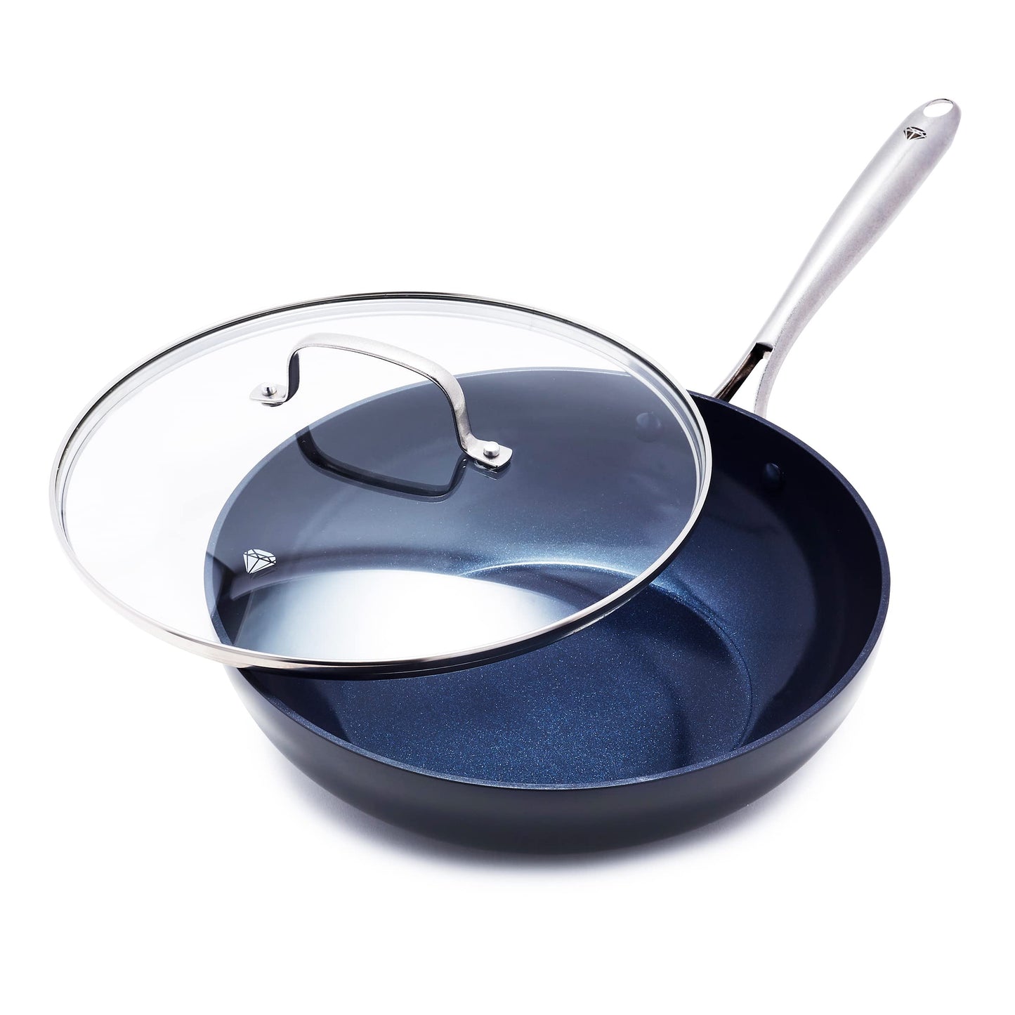 Blue Diamond Cookware Hard Anodized Ceramic Nonstick, 8" Frying Pan Skillet, PFAS-Free, Dishwasher Safe, Oven Safe, Grey