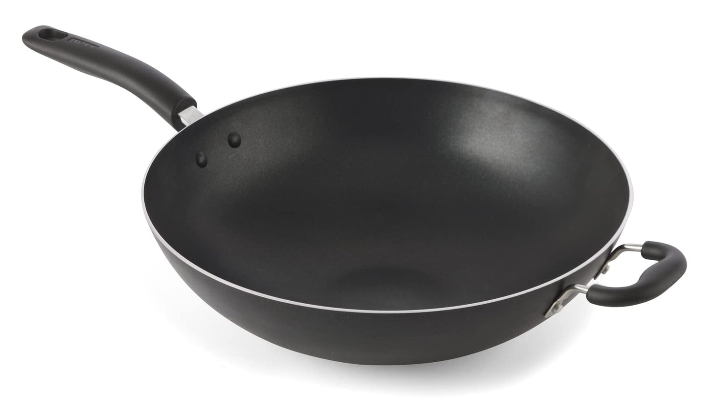 T-Fal Ultimate Hard Anodized Nonstick Fry Pan With Lid 12 Inch, Oven Broiler Safe 400F, Lid Safe 350F, Cookware, Pots and Pans, Kitchen Frying Pans, Skillets, Home, Dishwasher Safe, Onyx