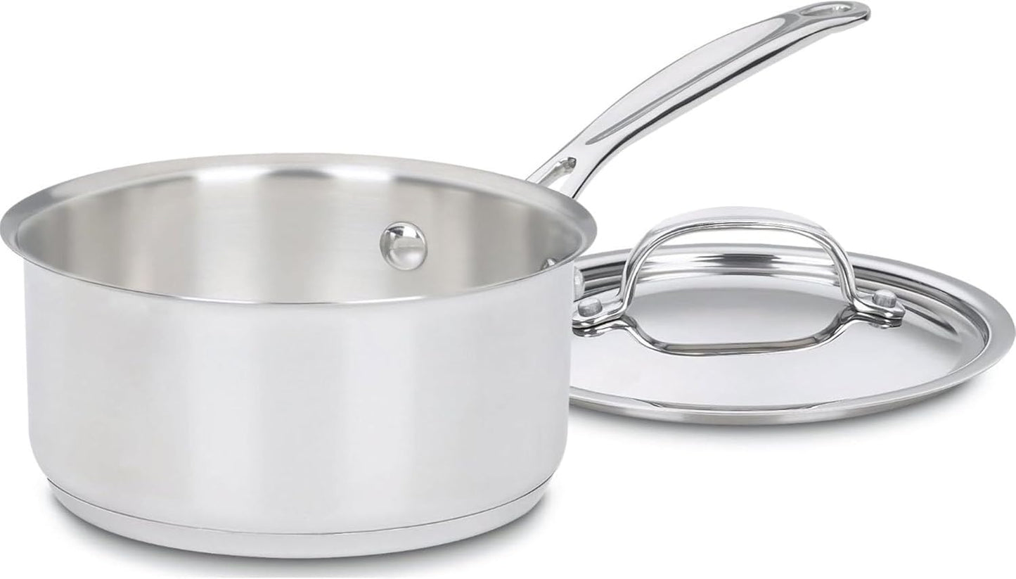 Cuisinart Saucepan w/Cover, Chef's-Classic Stainless Steel Cookware Collection, 3-Quart, 7193-20