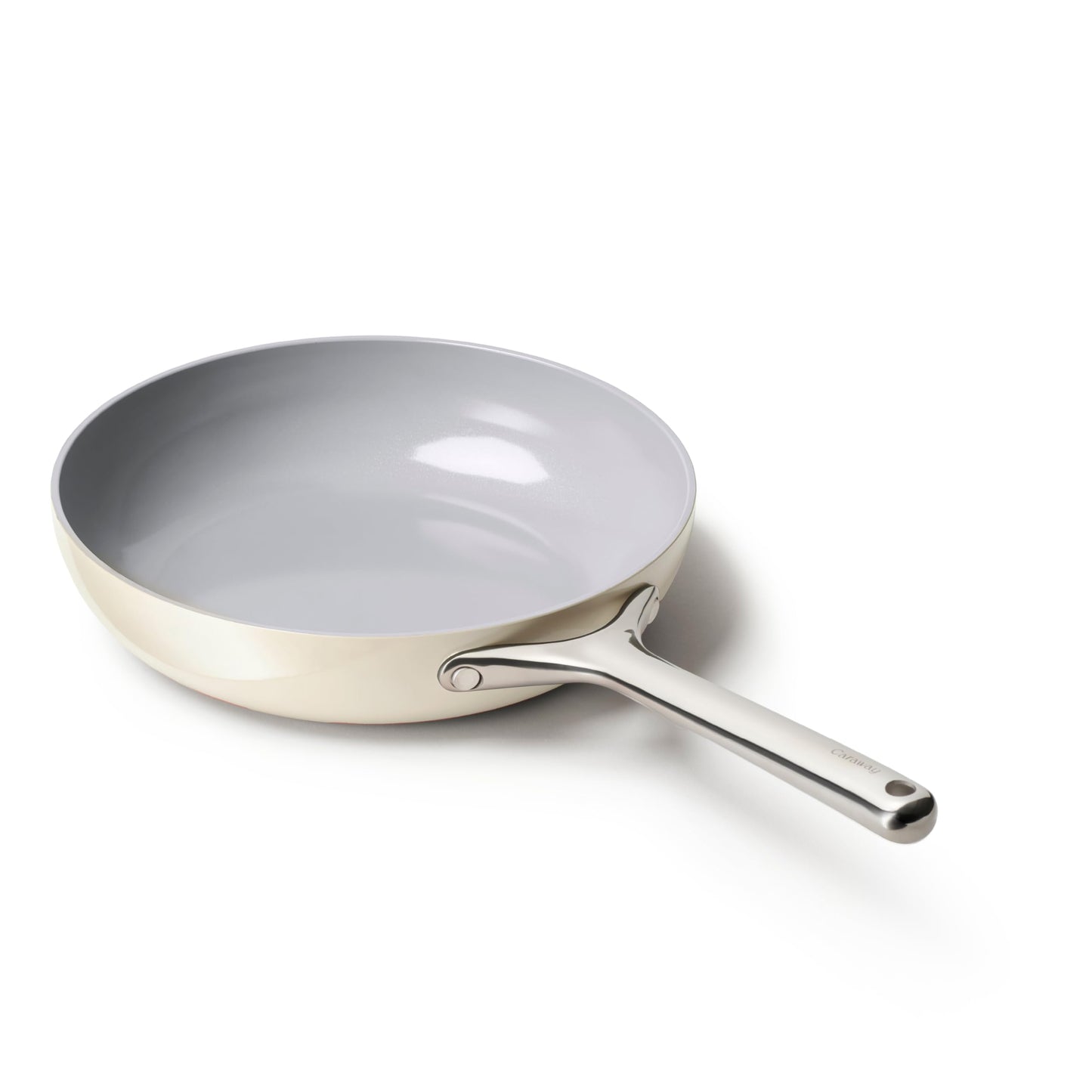Caraway Nonstick Ceramic Frying Pan (2.7 qt, 10.5") - Non Toxic, PTFE & PFOA Free - Oven Safe & Compatible with All Stovetops (Gas, Electric & Induction) - Black