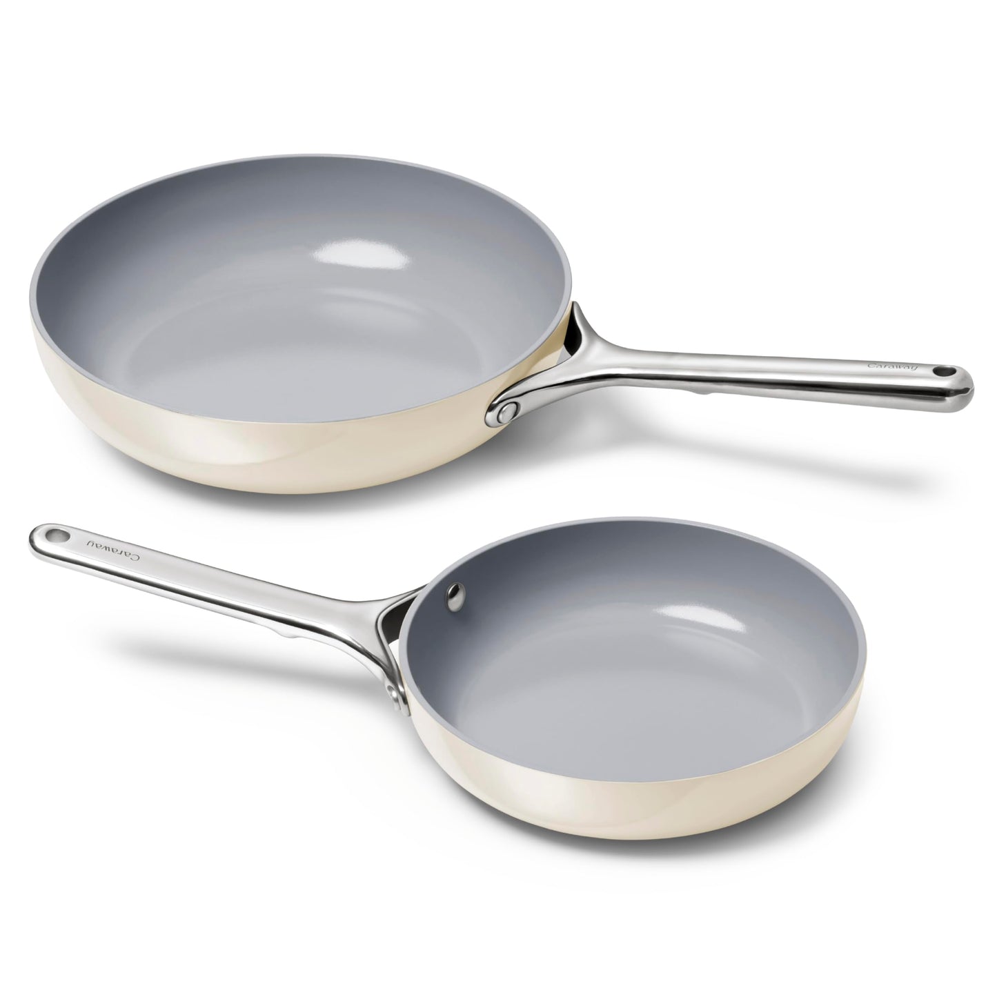 Caraway Nonstick Ceramic Frying Pan (2.7 qt, 10.5") - Non Toxic, PTFE & PFOA Free - Oven Safe & Compatible with All Stovetops (Gas, Electric & Induction) - Black