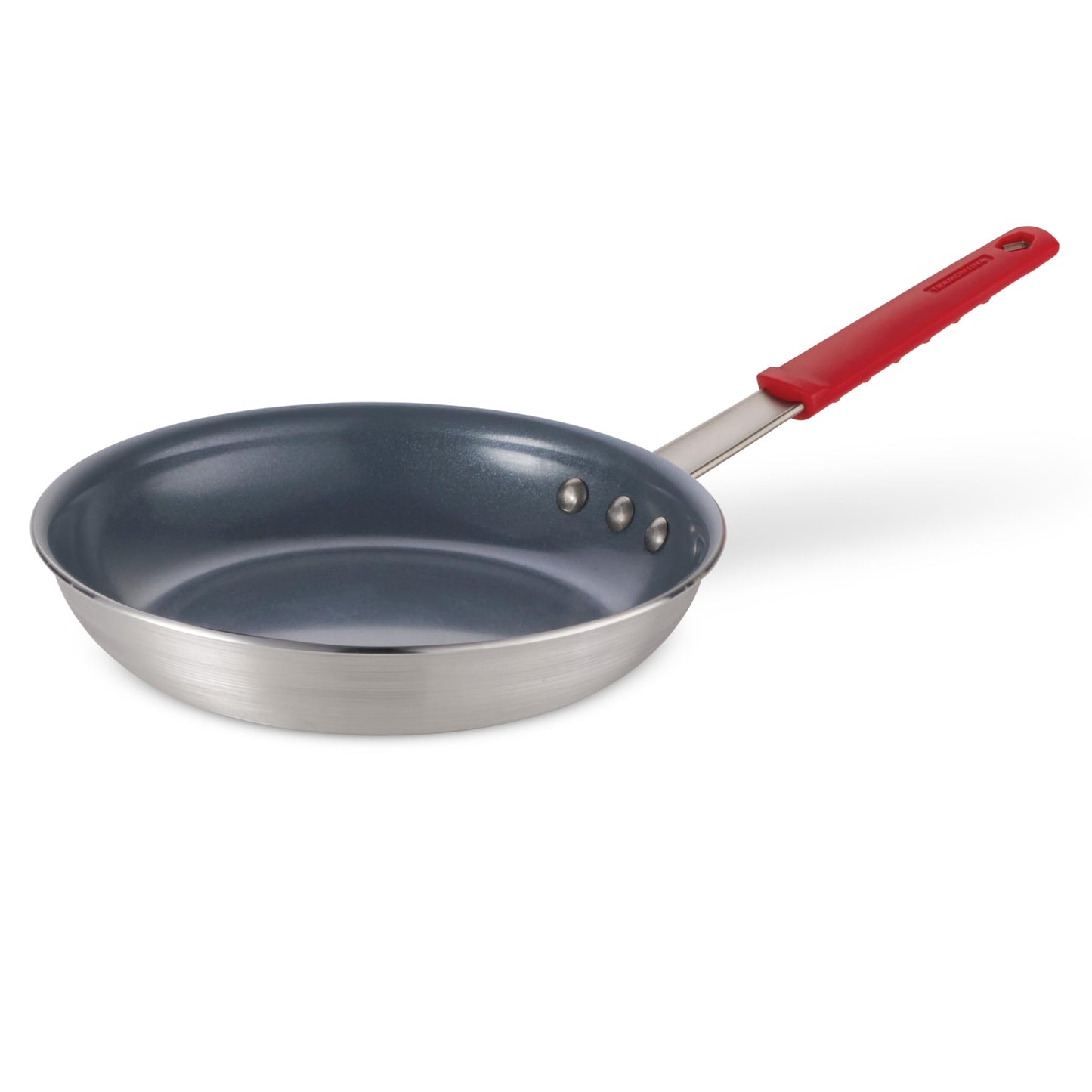 Tramontina Professional 10-Inch Non Stick Frying Pan, Heavy-Gauge Aluminum Skillet with Reinforced Nonstick Coating, Red Handle, Dishwasher and Oven Safe