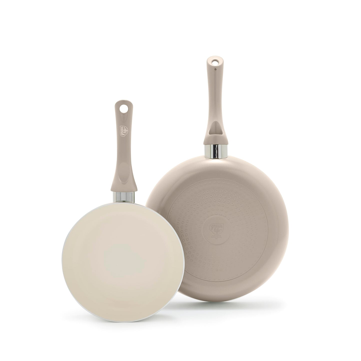 GreenLife Non Stick Fry Pan Set (7" & 10"), Non-Toxic PFAS-Free Ceramic Skillets, Dishwasher & Oven Safe, Egg Omelet Frying Pans, Stay- Cool Handles, Kitchen Home Cooking Essentials, Turquoise