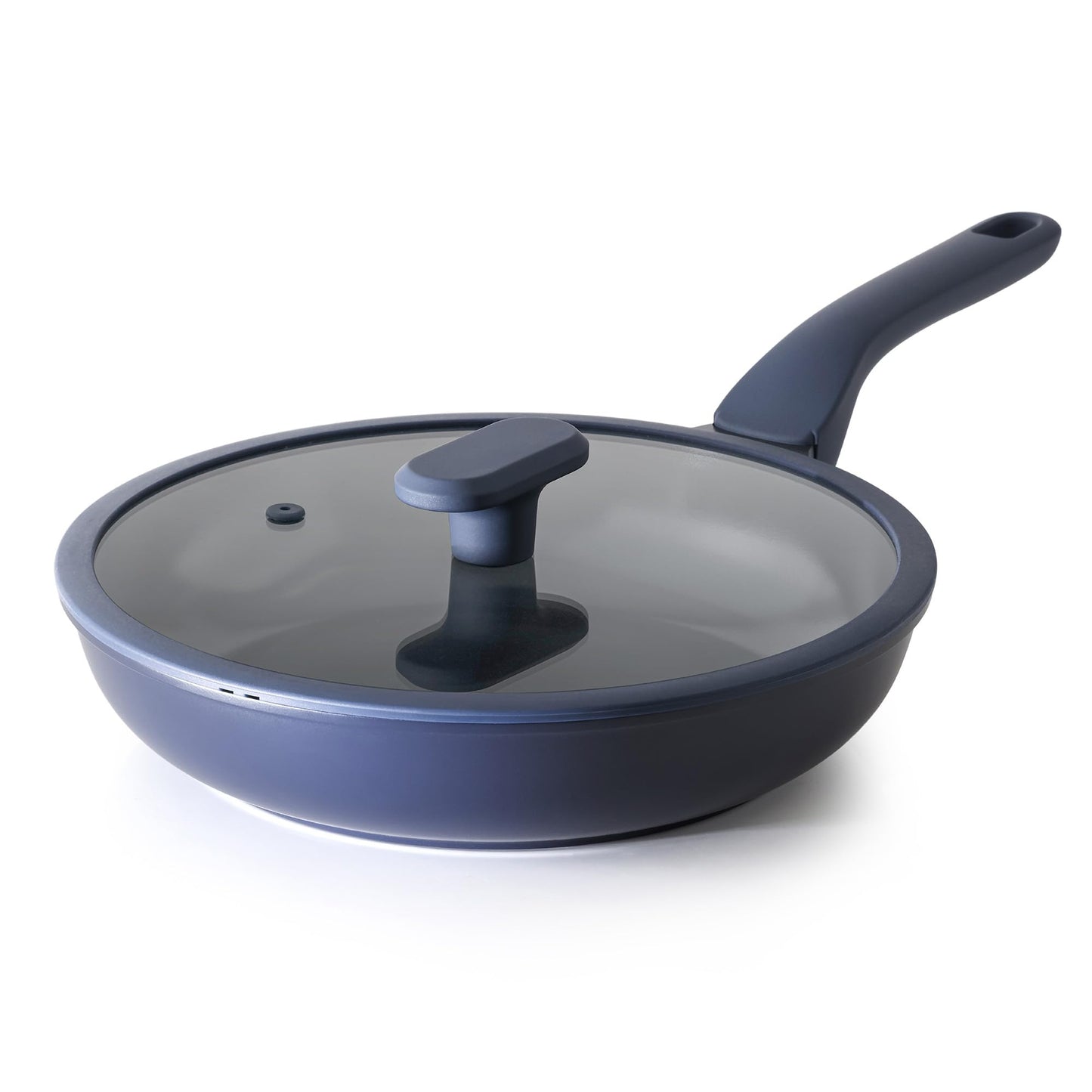 PRICUSIS Nonstick Ceramic Frying Pan with Lid, 8/10/12 Inch, Metal Utensil Safe, PFOA & PFAS Free, Scratch & Stain Resistant Skillet, Oven & Dishwasher Safe, Induction Compatible – Gray (12-Inch)
