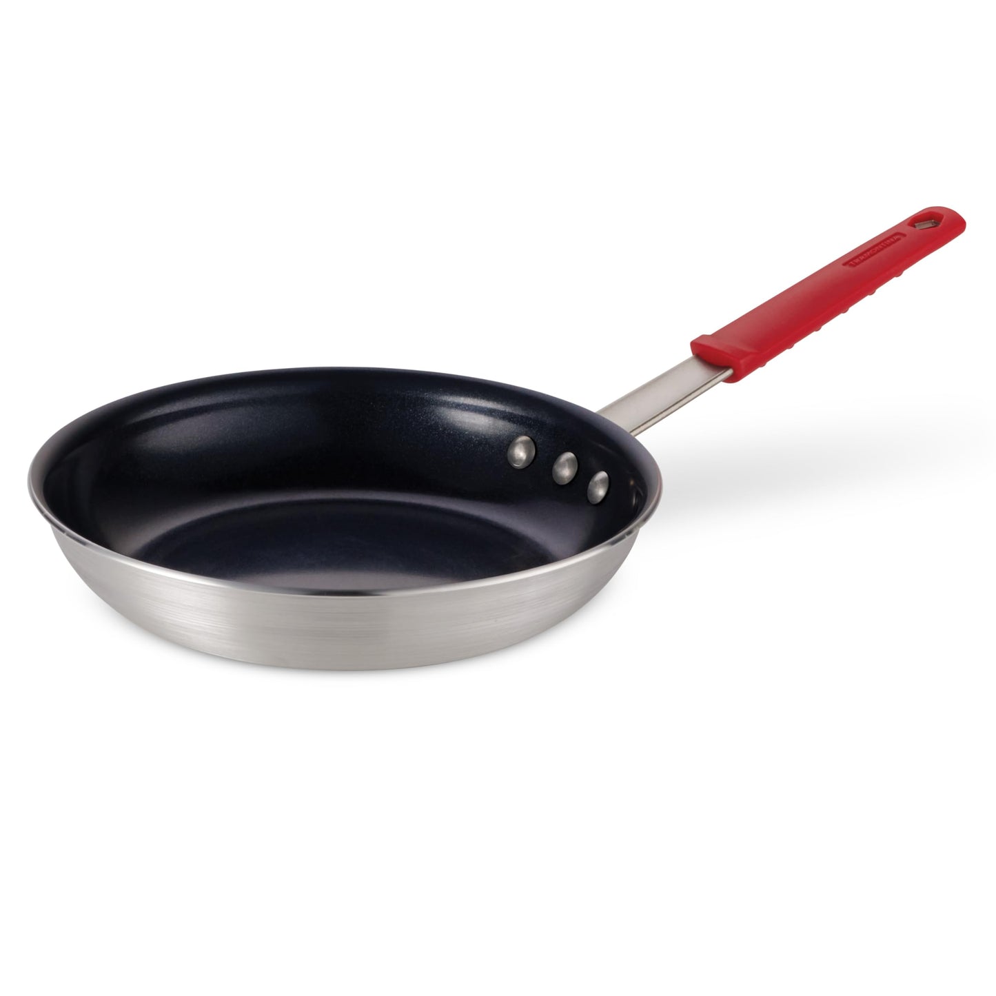 Tramontina Professional 10-Inch Non Stick Frying Pan, Heavy-Gauge Aluminum Skillet with Reinforced Nonstick Coating, Red Handle, Dishwasher and Oven Safe