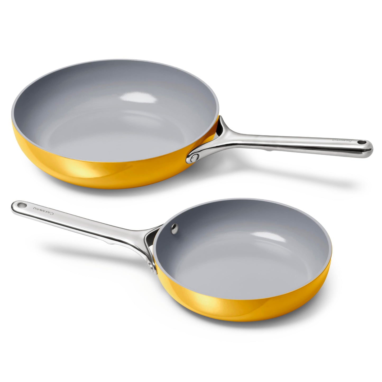 Caraway Nonstick Ceramic Frying Pan (2.7 qt, 10.5") - Non Toxic, PTFE & PFOA Free - Oven Safe & Compatible with All Stovetops (Gas, Electric & Induction) - Black