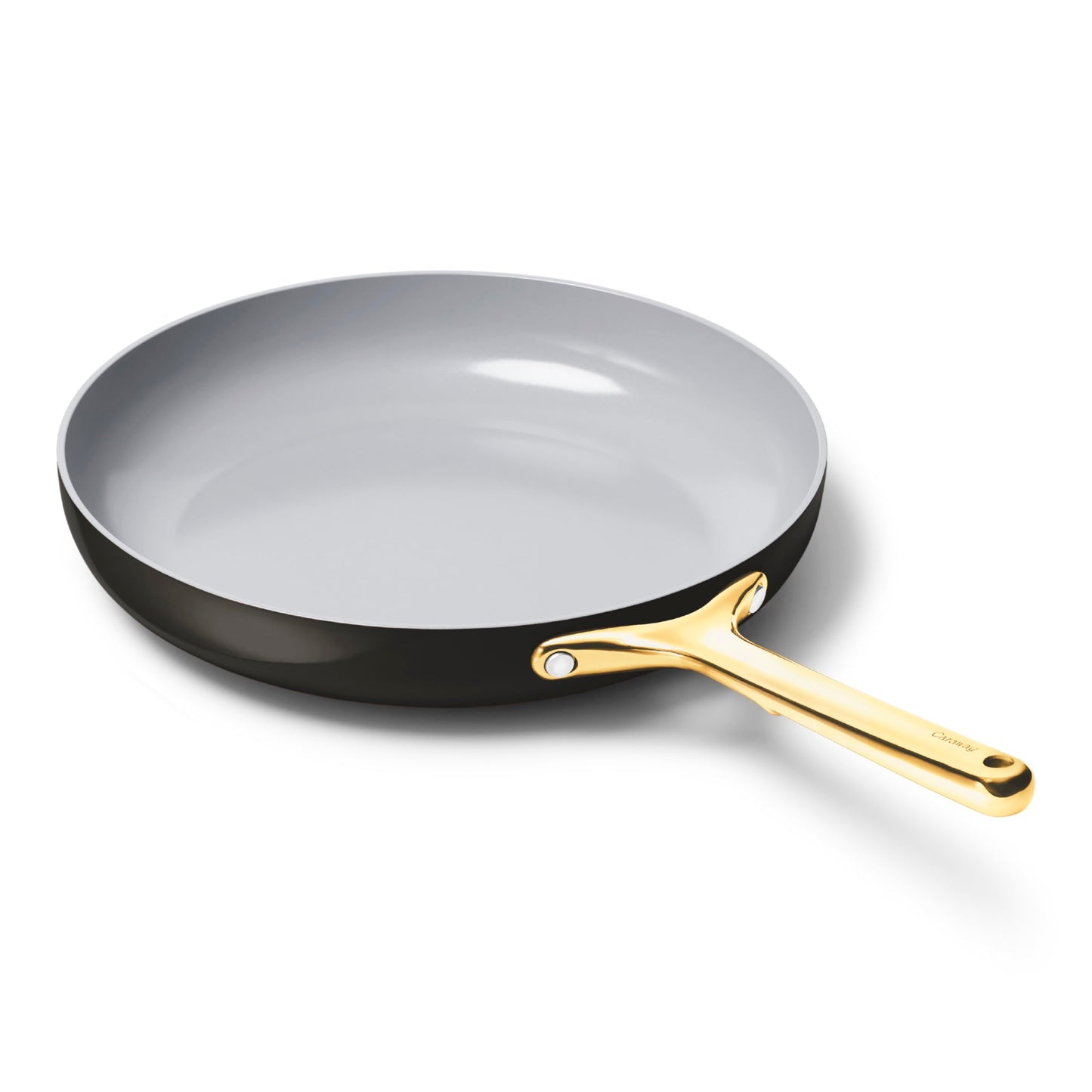 Caraway Nonstick Ceramic Frying Pan (2.7 qt, 10.5") - Non Toxic, PTFE & PFOA Free - Oven Safe & Compatible with All Stovetops (Gas, Electric & Induction) - Black