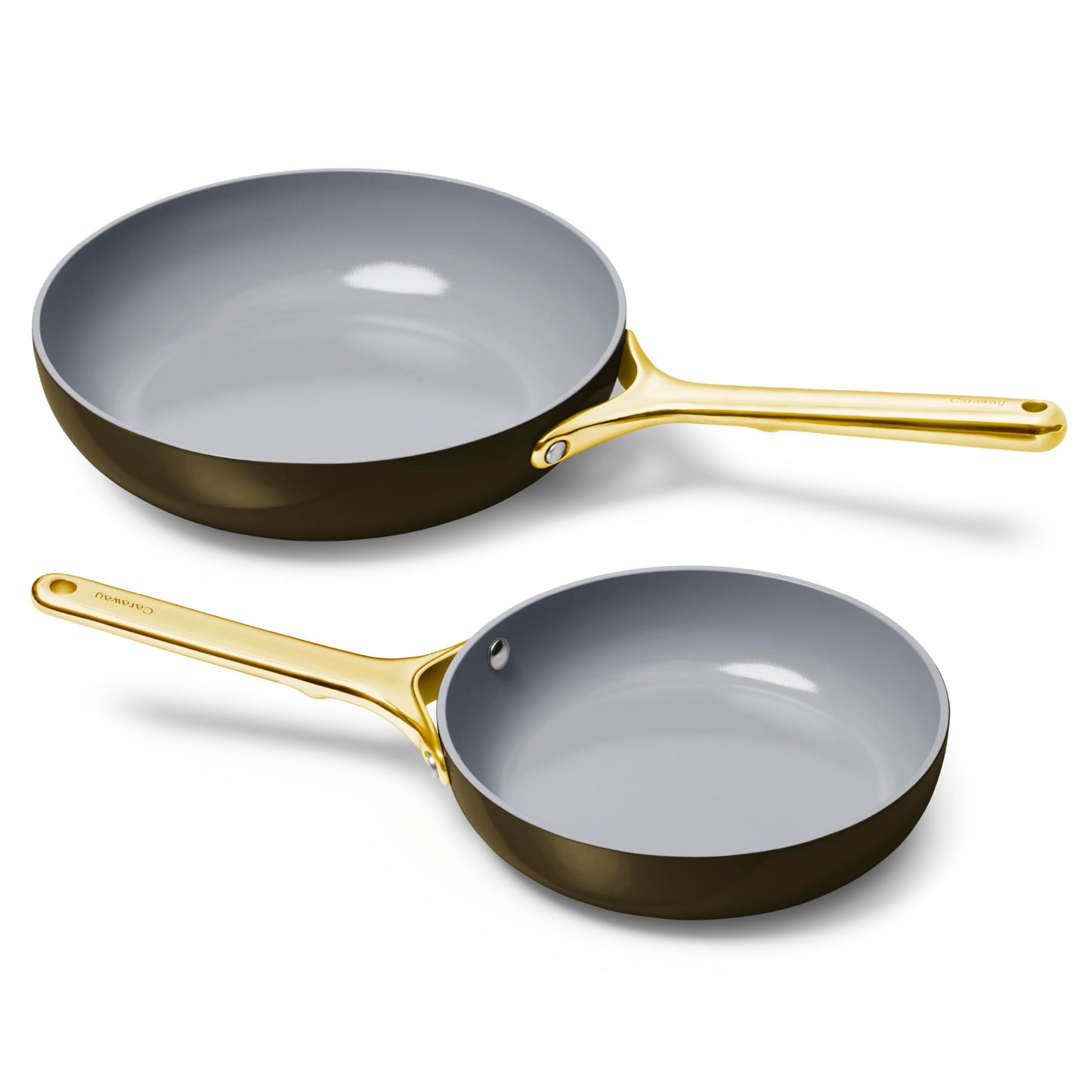 Caraway Nonstick Ceramic Frying Pan (2.7 qt, 10.5") - Non Toxic, PTFE & PFOA Free - Oven Safe & Compatible with All Stovetops (Gas, Electric & Induction) - Black