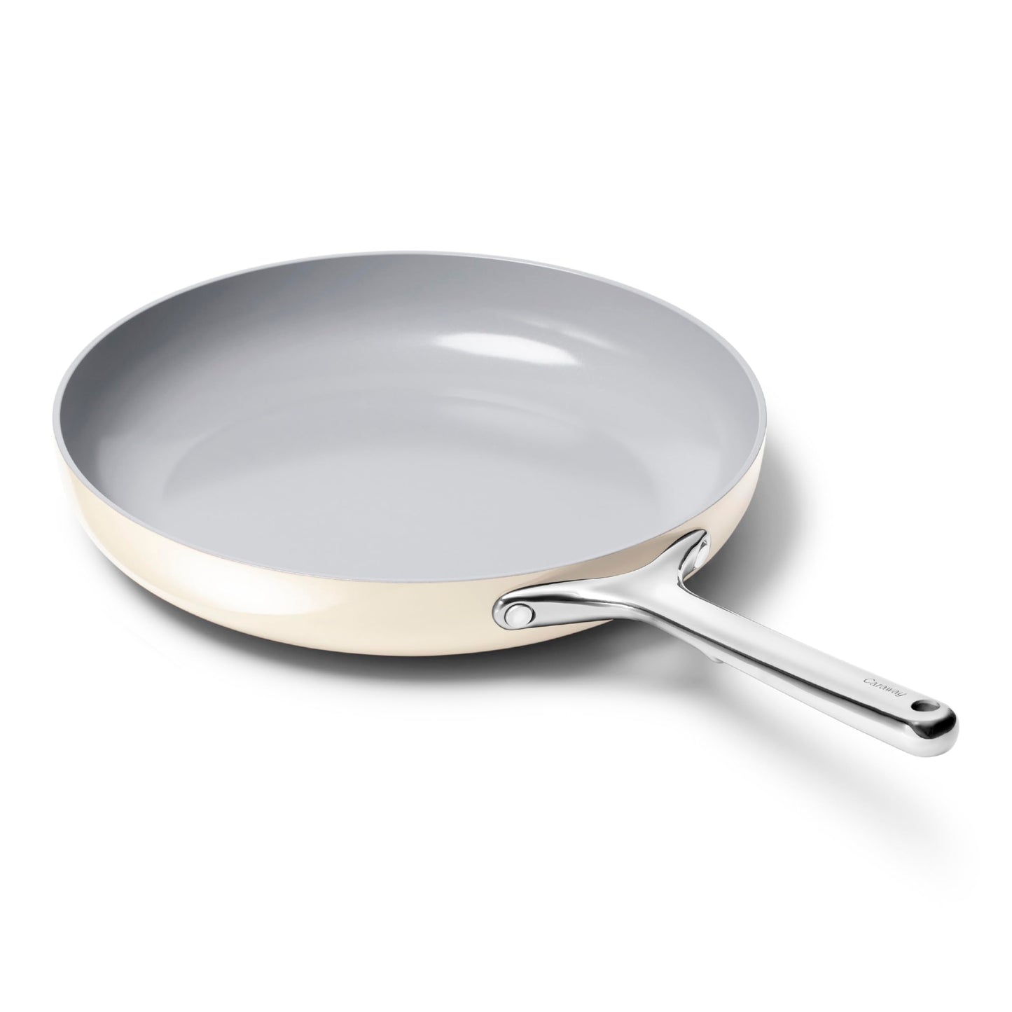 Caraway Nonstick Ceramic Frying Pan (2.7 qt, 10.5") - Non Toxic, PTFE & PFOA Free - Oven Safe & Compatible with All Stovetops (Gas, Electric & Induction) - Black