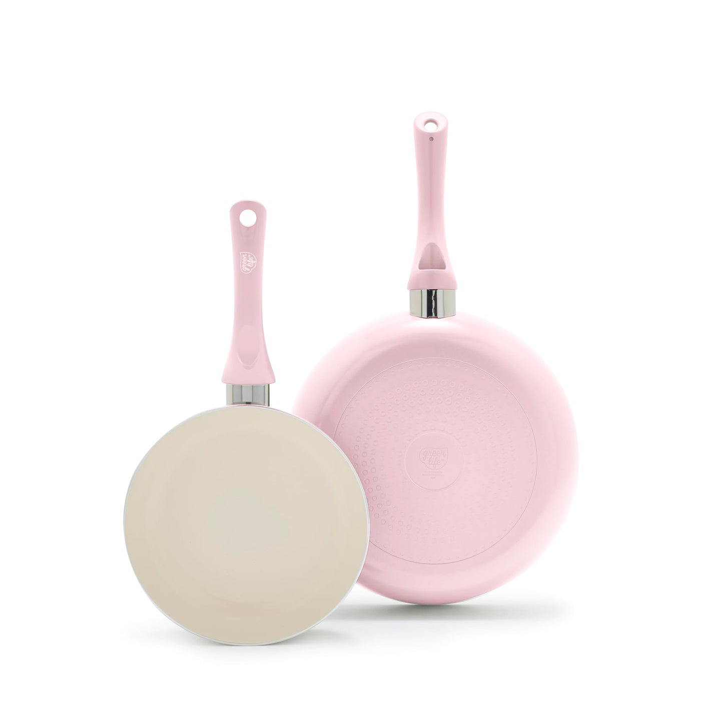 GreenLife Non Stick Fry Pan Set (7" & 10"), Non-Toxic PFAS-Free Ceramic Skillets, Dishwasher & Oven Safe, Egg Omelet Frying Pans, Stay- Cool Handles, Kitchen Home Cooking Essentials, Turquoise