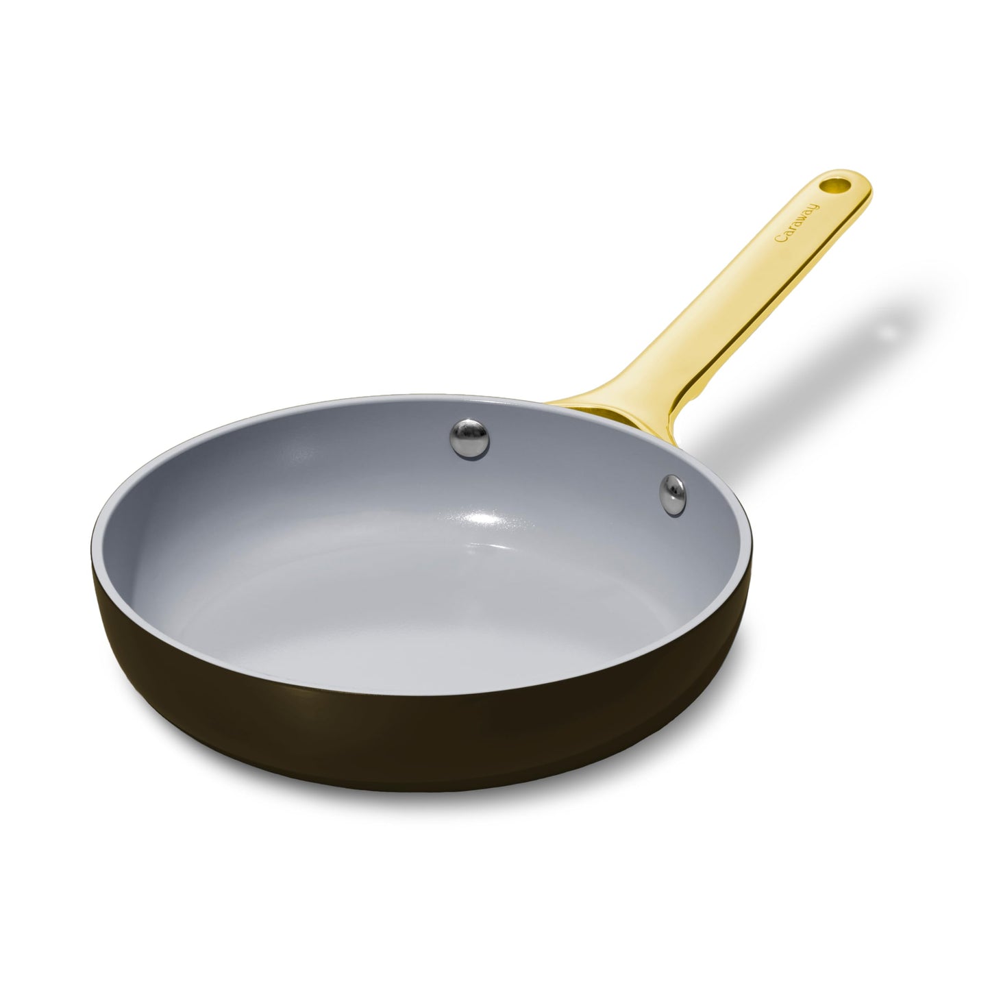 Caraway Nonstick Ceramic Frying Pan (2.7 qt, 10.5") - Non Toxic, PTFE & PFOA Free - Oven Safe & Compatible with All Stovetops (Gas, Electric & Induction) - Black
