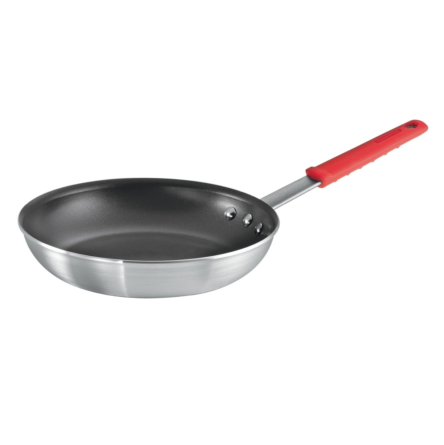 Tramontina Professional 12-Inch Non Stick Large Frying Pan, Heavy-Gauge Aluminum Skillet with Reinforced Nonstick Coating, Red Handle, Dishwasher and Oven Safe