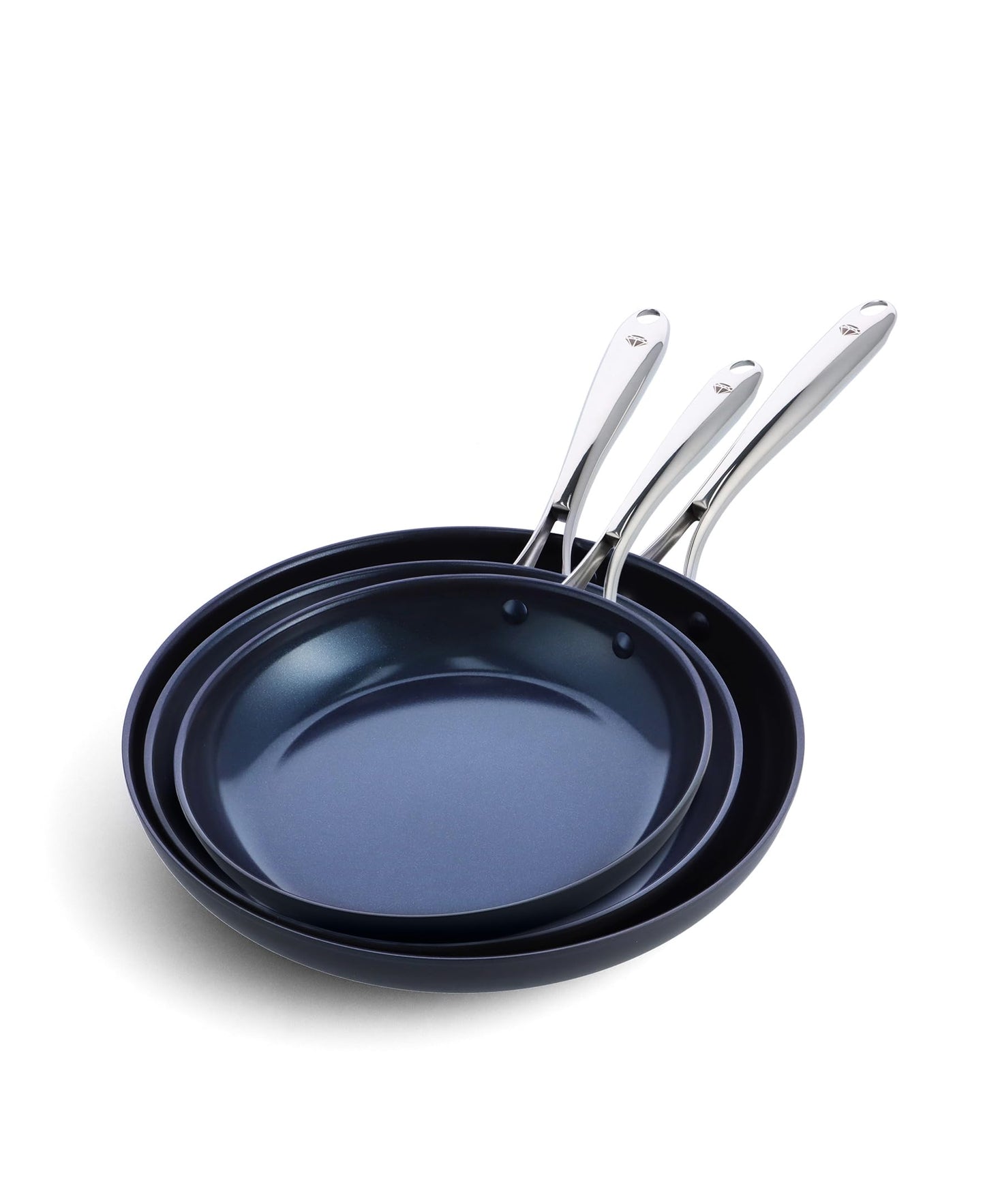 Blue Diamond Cookware Hard Anodized Ceramic Nonstick, 8" Frying Pan Skillet, PFAS-Free, Dishwasher Safe, Oven Safe, Grey