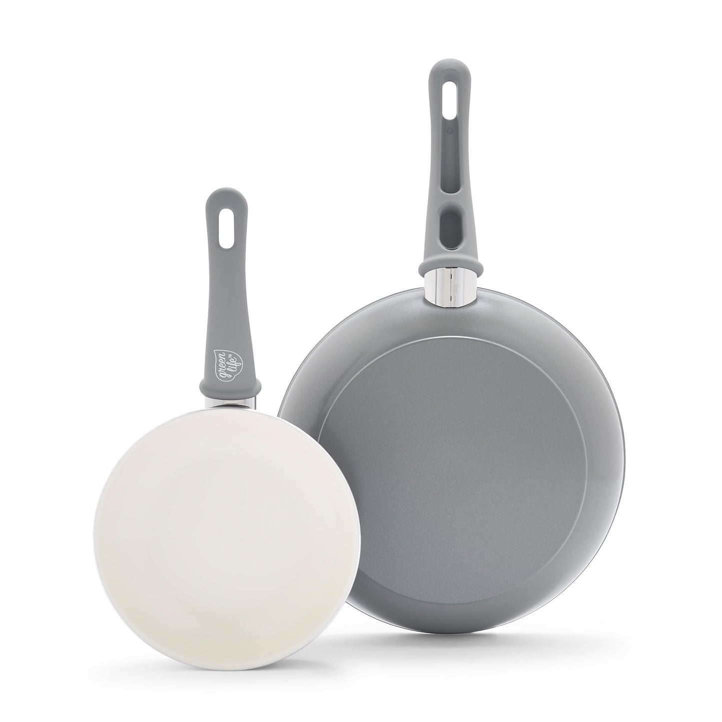 GreenLife Non Stick Fry Pan Set (7" & 10"), Non-Toxic PFAS-Free Ceramic Skillets, Dishwasher & Oven Safe, Egg Omelet Frying Pans, Stay- Cool Handles, Kitchen Home Cooking Essentials, Turquoise