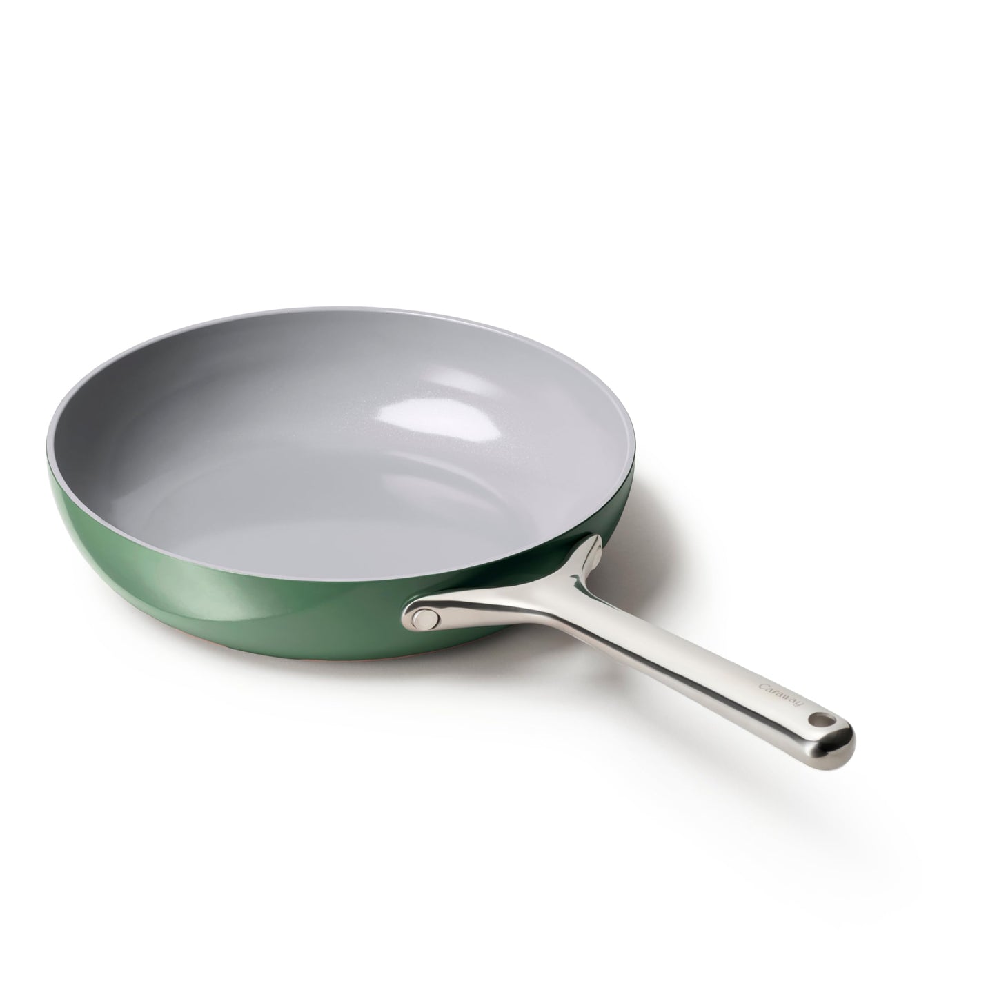 Caraway Nonstick Ceramic Frying Pan (2.7 qt, 10.5") - Non Toxic, PTFE & PFOA Free - Oven Safe & Compatible with All Stovetops (Gas, Electric & Induction) - Black