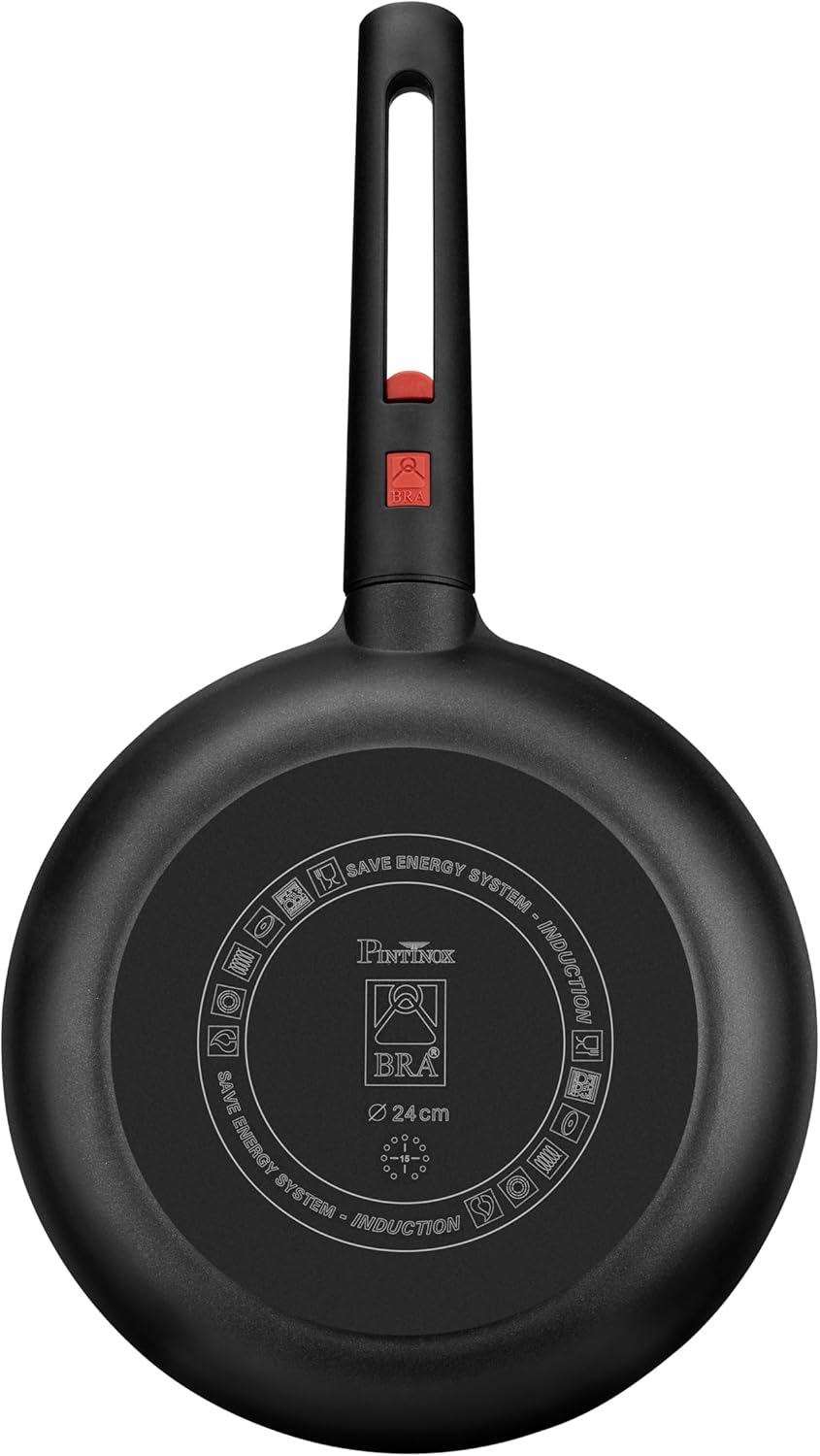 BRA COOKWARE Infinity Nonstick Frying Pan | 9.5-Inch Cast Aluminum Skillet | PFOA/PFAS Free Fry Pan | Removable Handle | All Cooktops (incl Induction) Searing Skillet | Oven Safe up to 425°F