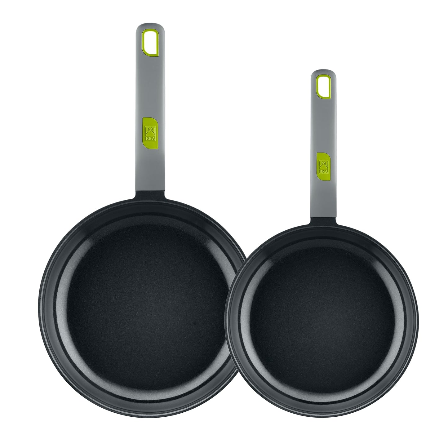 BRA COOKWARE Life Ceramic Nonstick Frying Pan | 10.2 Inch Recycled Cast Aluminum Skillet | Ceramic Non-Stick Fry Pan | PFOA Free Searing Skillet | All Cooktops (incl. Induction) | Soft-Touch Handle