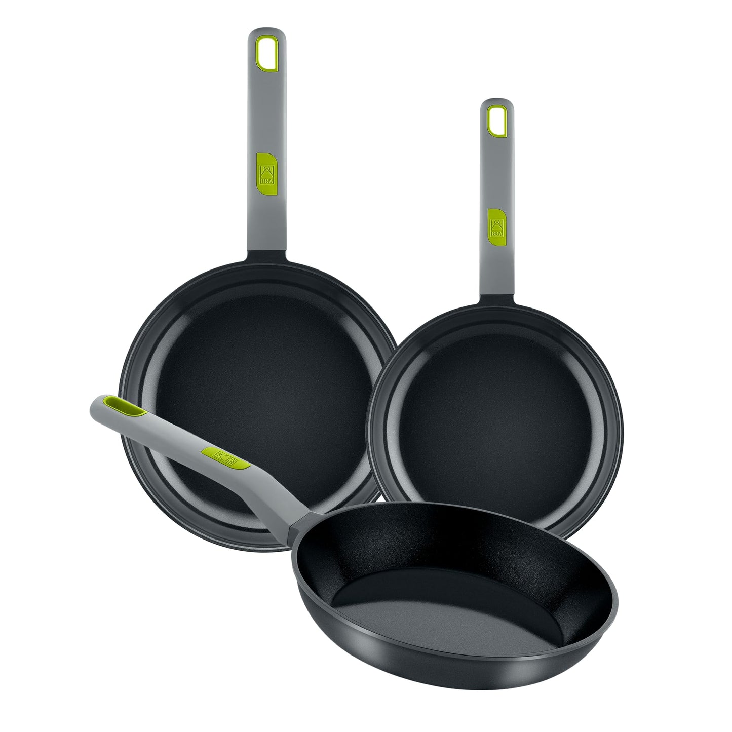 BRA COOKWARE Life Ceramic Nonstick Frying Pan | 10.2 Inch Recycled Cast Aluminum Skillet | Ceramic Non-Stick Fry Pan | PFOA Free Searing Skillet | All Cooktops (incl. Induction) | Soft-Touch Handle