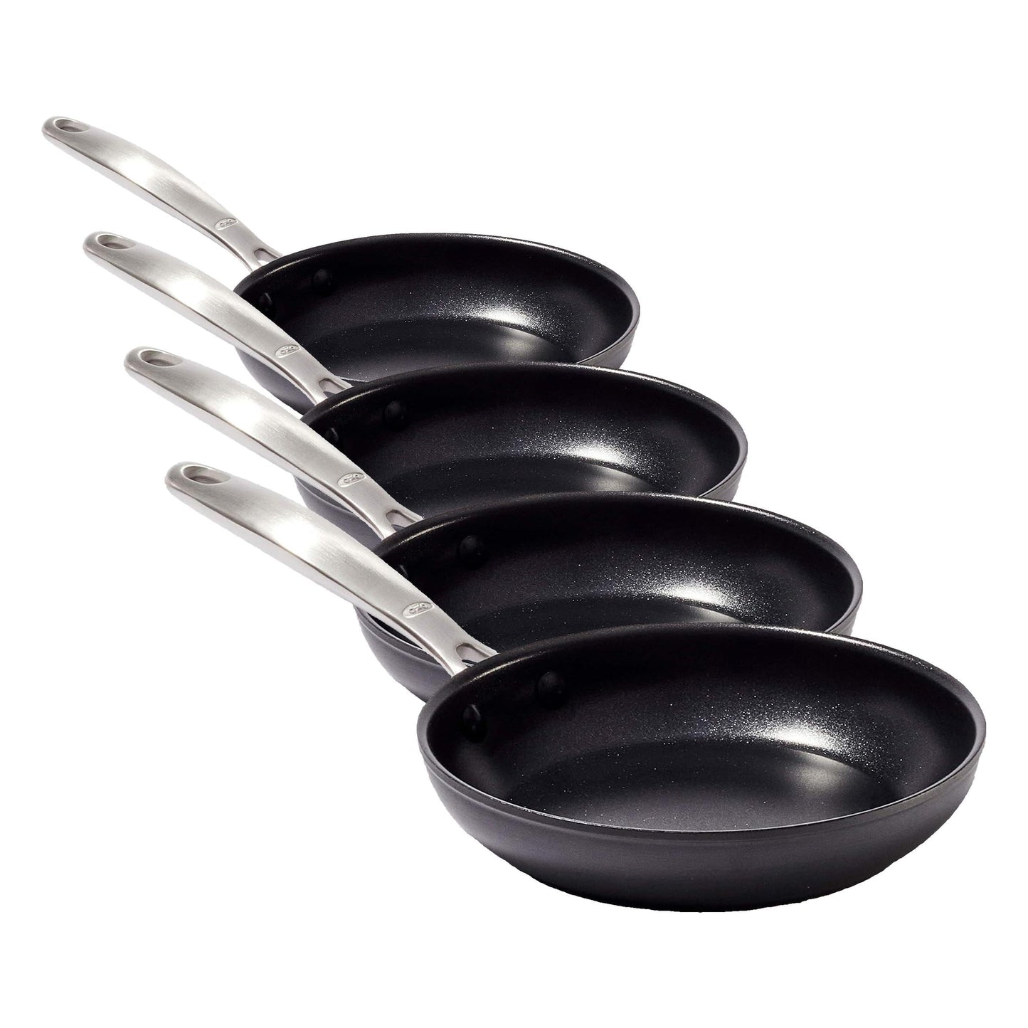 OXO Enhanced 12" Frying Pan Skillet, PFAS-Free Ceramic Nonstick, Durable Hard Anodized Cookware, Scratch Resistant, Stainless Steel Handle, Good Grips, Dishwasher & Oven safe, Black