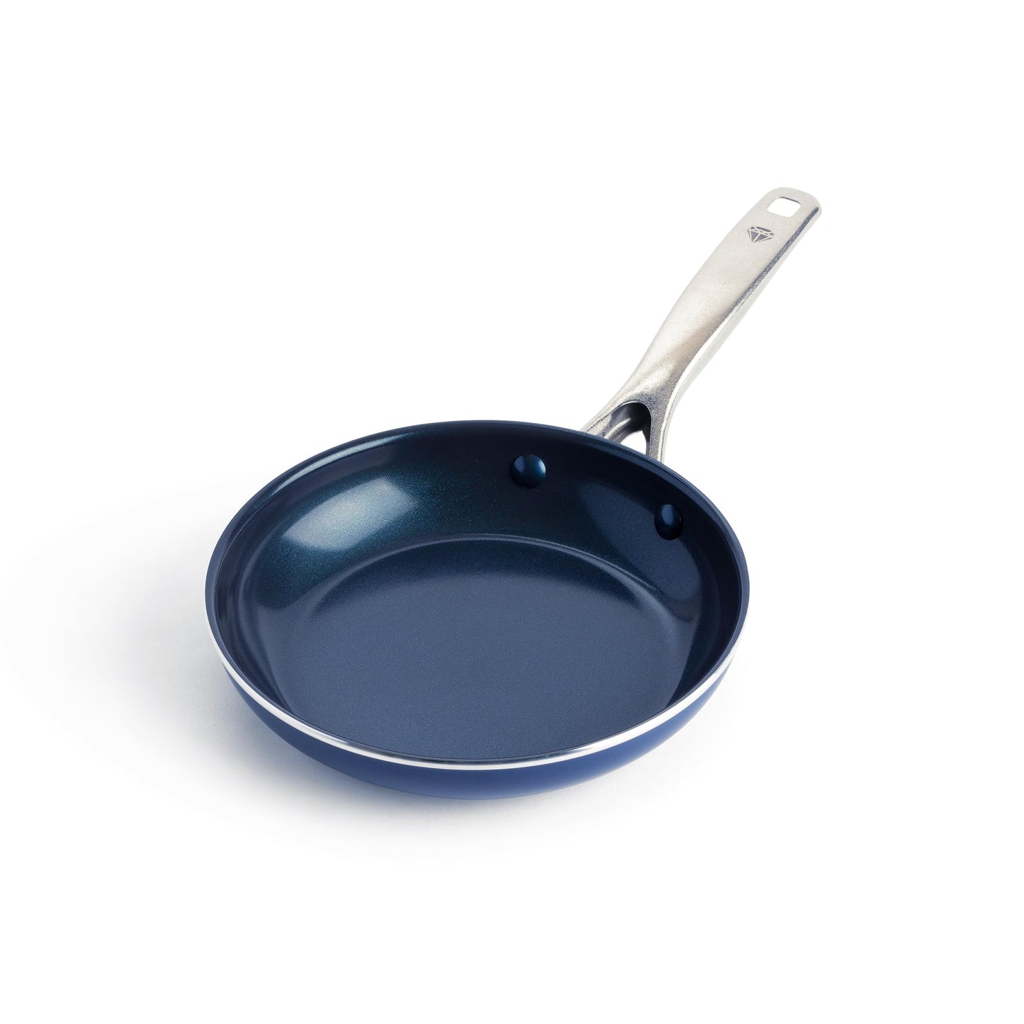 Blue Diamond Ceramic Nonstick 14" Frying Pan Skillet, PFAS-Free Cookware, Jumbo Cooker with Helper Handle, For Large & Family Sized Meals, Dishwasher & Oven Safe, Blue