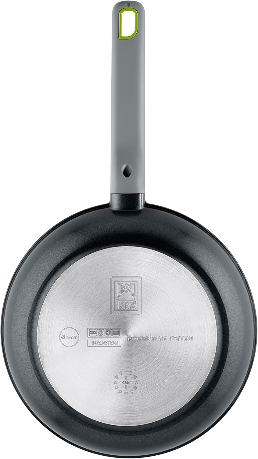 BRA COOKWARE Life Ceramic Nonstick Frying Pan | 10.2 Inch Recycled Cast Aluminum Skillet | Ceramic Non-Stick Fry Pan | PFOA Free Searing Skillet | All Cooktops (incl. Induction) | Soft-Touch Handle