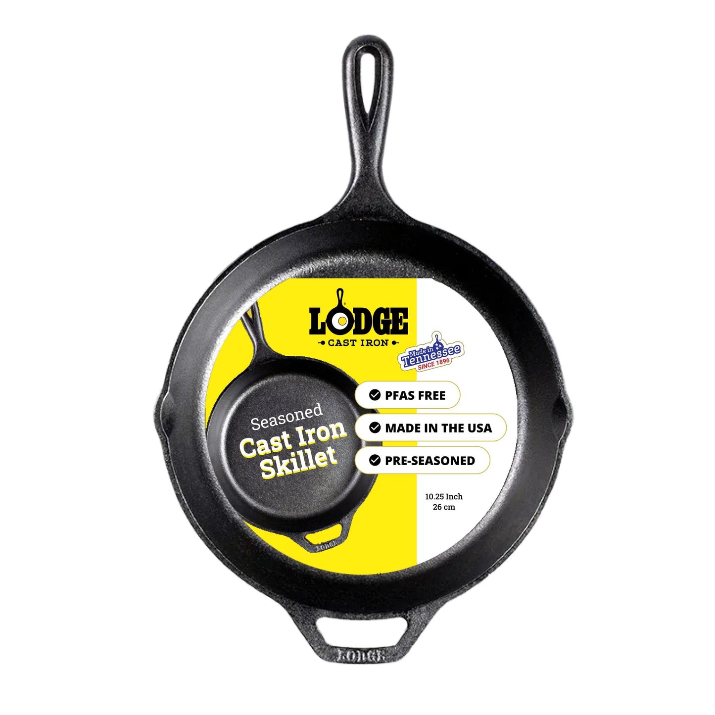 Lodge Seasoned Cast Iron Skillet 12 Inches - Quality Frying Pan for the Stove, Oven, Grill & Campfire - Includes Silicone Hot Handle Holder - Non-Toxic, Nonstick & Long-Lasting