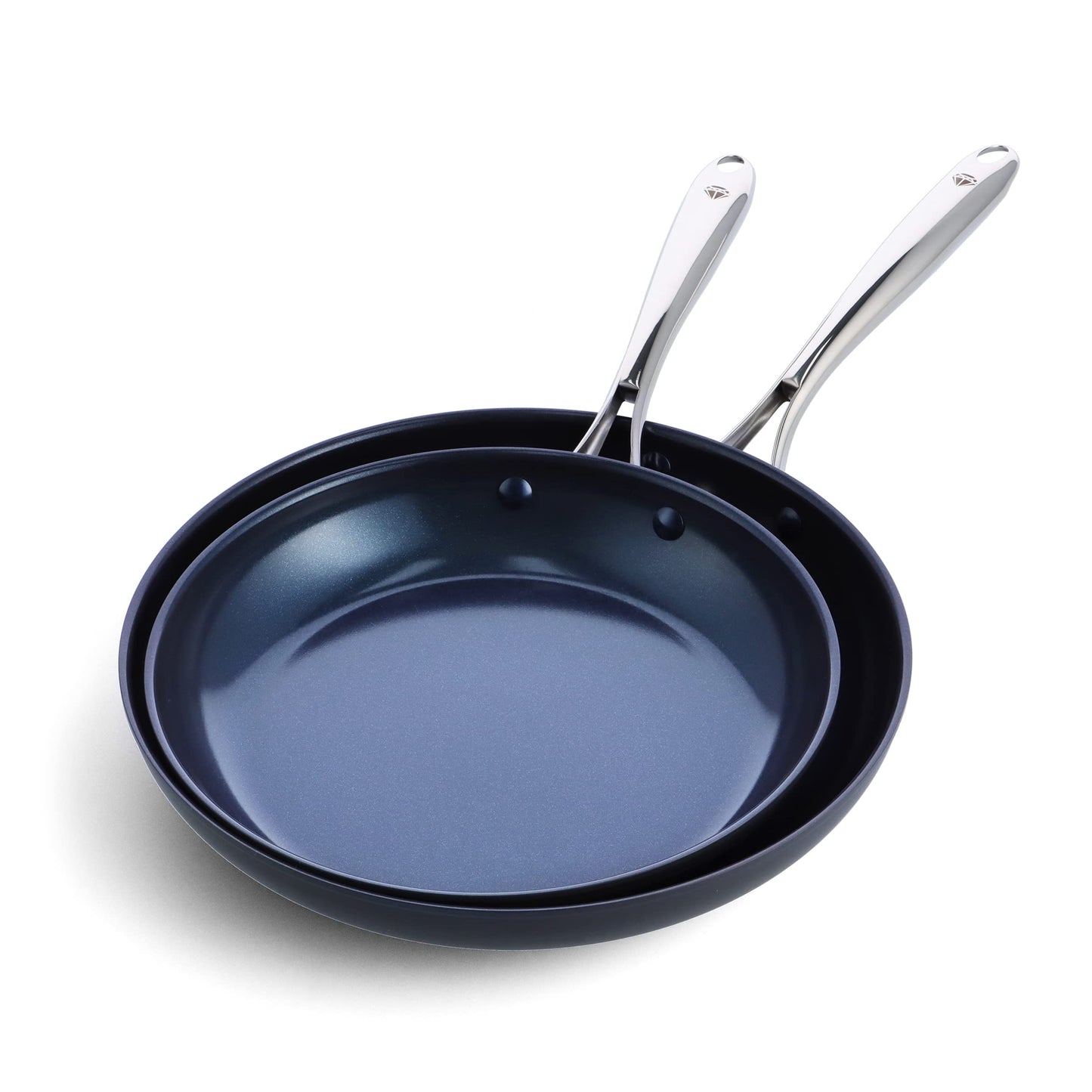 Blue Diamond Cookware Hard Anodized Ceramic Nonstick, 8" Frying Pan Skillet, PFAS-Free, Dishwasher Safe, Oven Safe, Grey