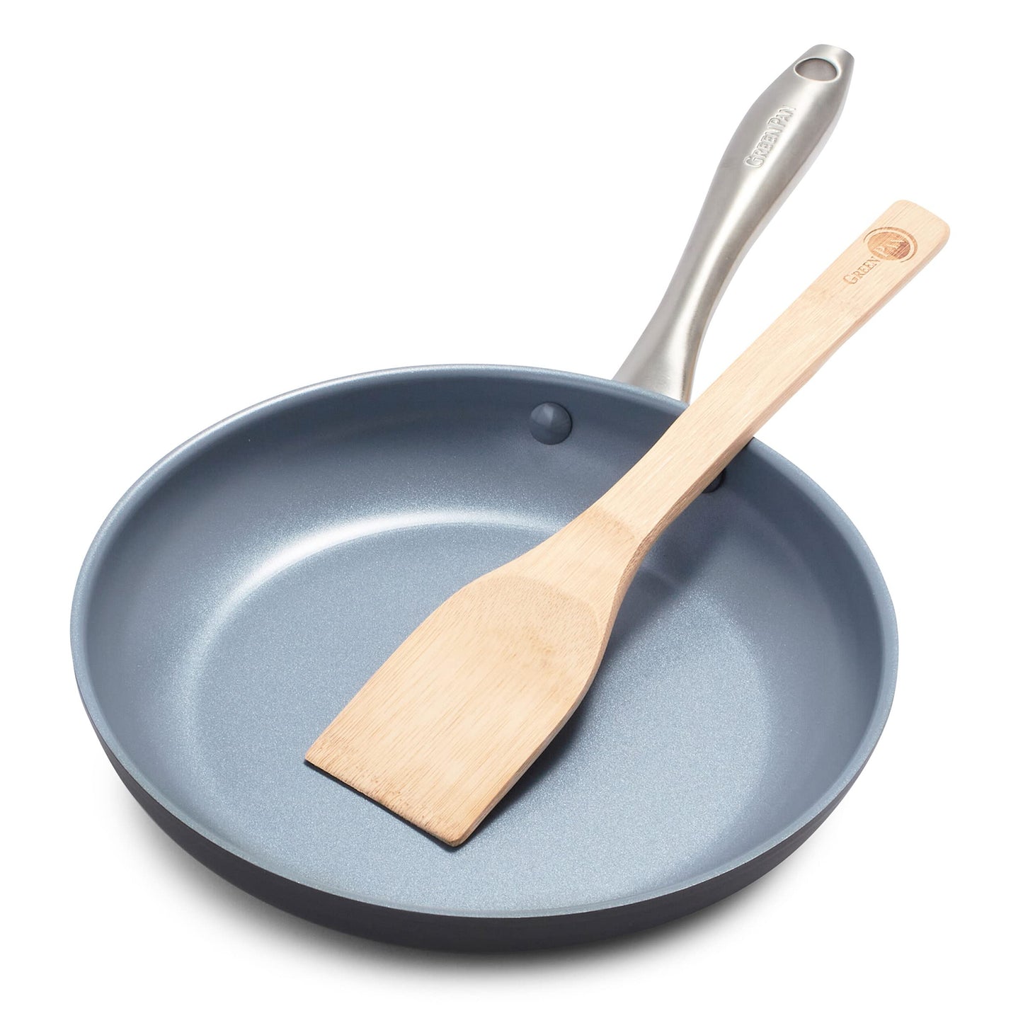 GreenPan Lima Hard Anodized 12" Frying Pan Skillet with Lid, Ceramic Nonstick, PFAS-Free Nontoxic Pots and Pans, Oven & Broiler Safe, Stainless Steel Handle, Cookware for Eggs & Omelet, Gray