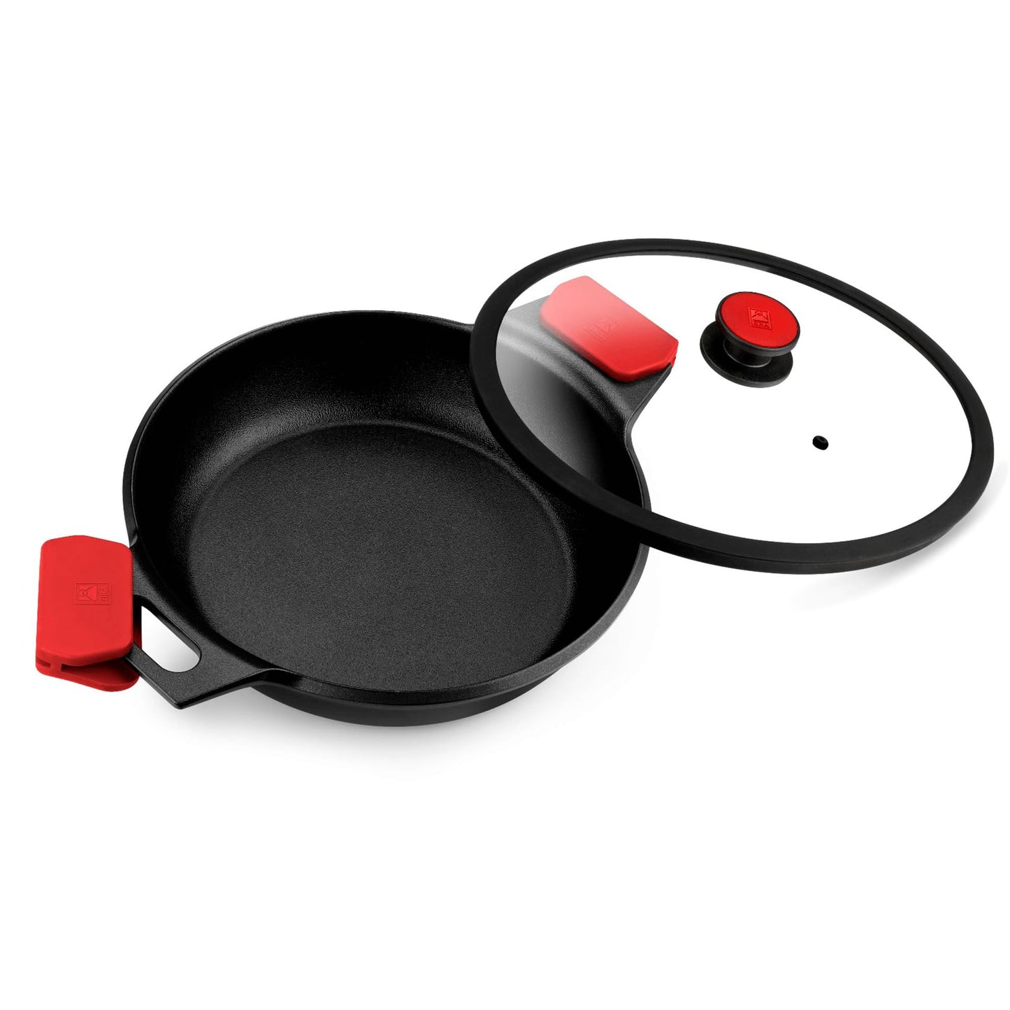 BRA COOKWARE Infinity Nonstick Frying Pan | 9.5-Inch Cast Aluminum Skillet | PFOA/PFAS Free Fry Pan | Removable Handle | All Cooktops (incl Induction) Searing Skillet | Oven Safe up to 425°F