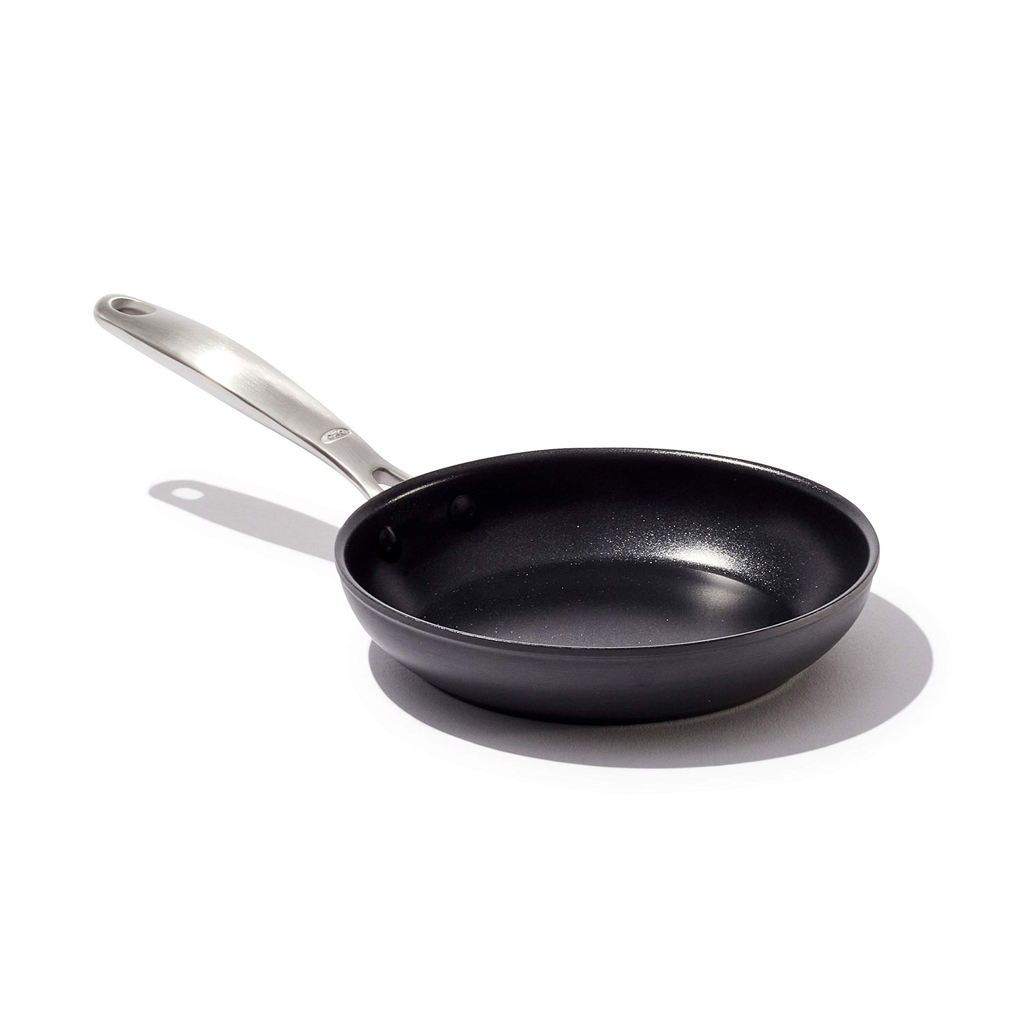 OXO Enhanced 12" Frying Pan Skillet, PFAS-Free Ceramic Nonstick, Durable Hard Anodized Cookware, Scratch Resistant, Stainless Steel Handle, Good Grips, Dishwasher & Oven safe, Black