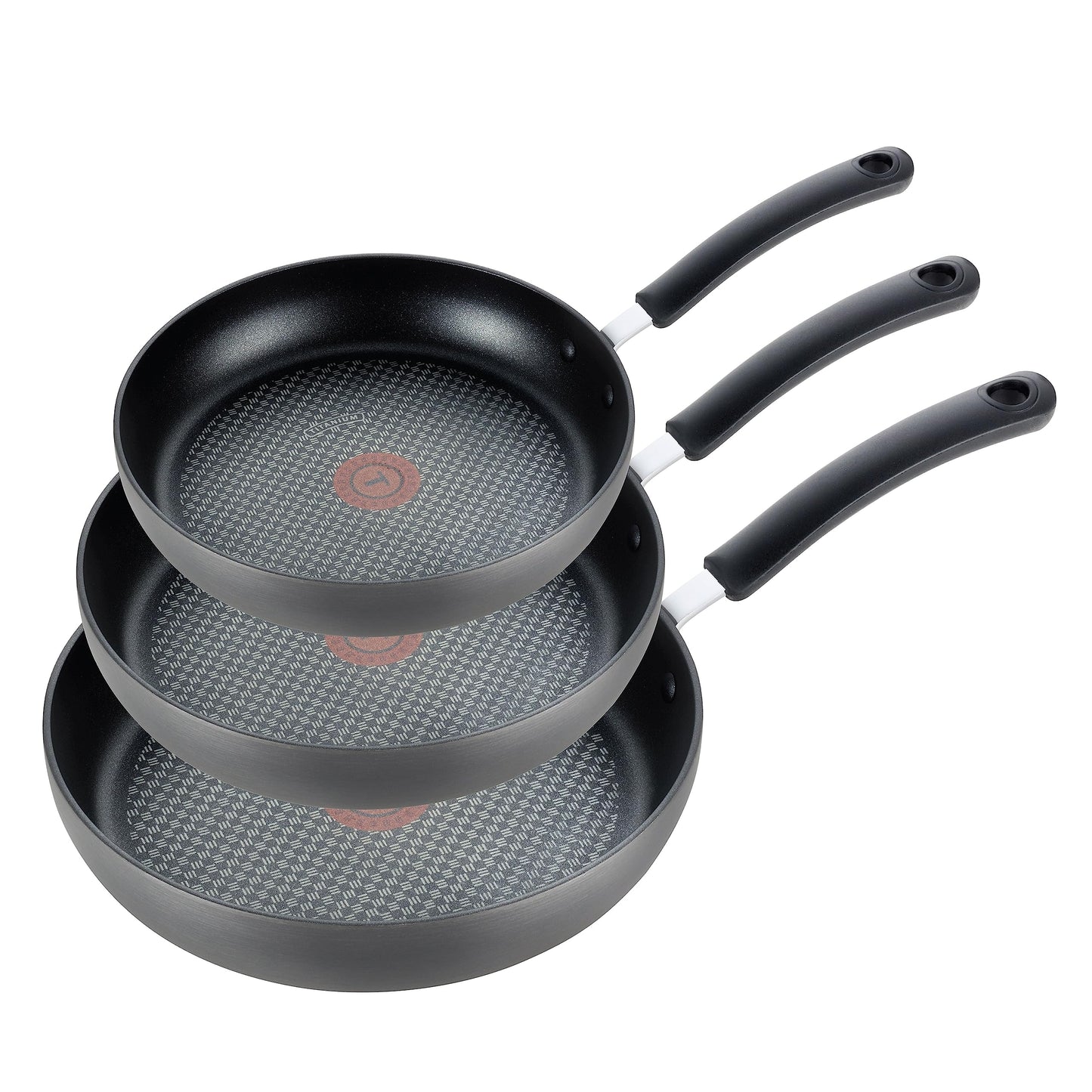T-Fal Ultimate Hard Anodized Nonstick Fry Pan With Lid 10 Inch, Oven Broiler Safe 400F, Lid Safe 350F, Cookware, Kitchen, Home, Versatile Frying Pan, Skillet, Pots and Pans, Dishwasher Safe, Onyx